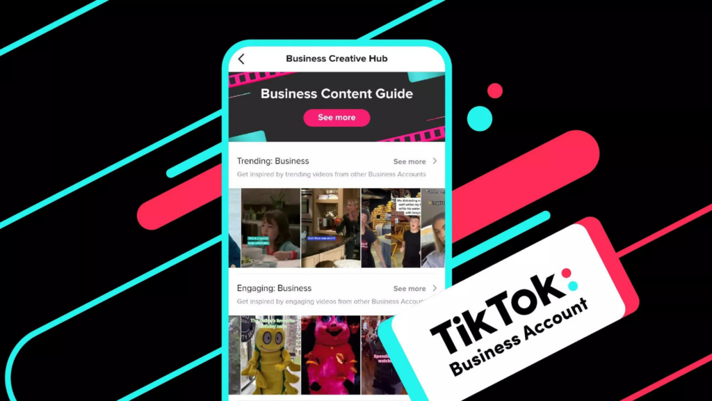 Interfaccia Tik Tok Marketing piattaforma business